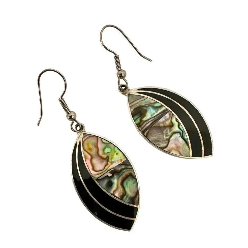 Alpaca Mexico abalone drop earrings